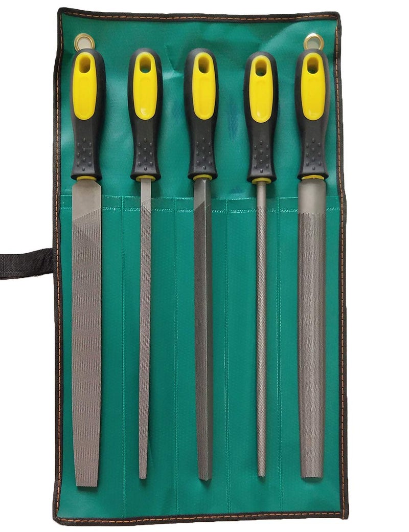 YCAMMIN Metal File Set, 5-Piece, 10-inch,High Carbon Steel File,Work for Metal, Wood,Plastic - Image 4